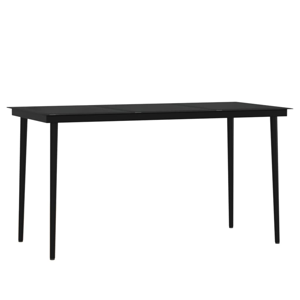 Ensemble à manger de jardin avec coussins 7 pcs Noir