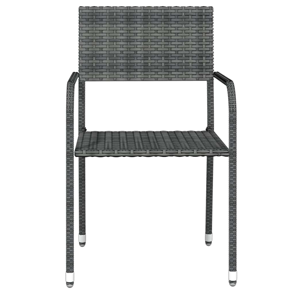 Ensemble à manger de jardin 3 pcs Gris