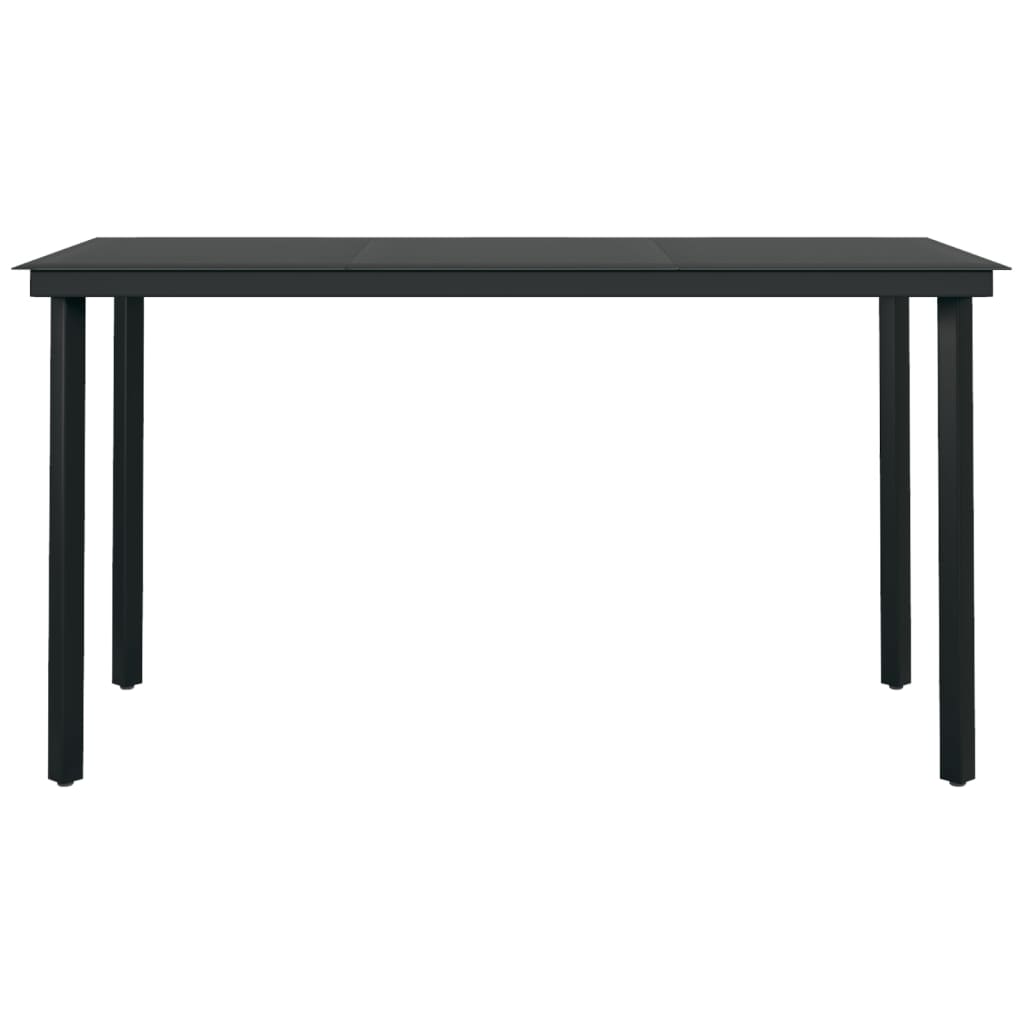 Ensemble à manger de jardin 5 pcs Noir