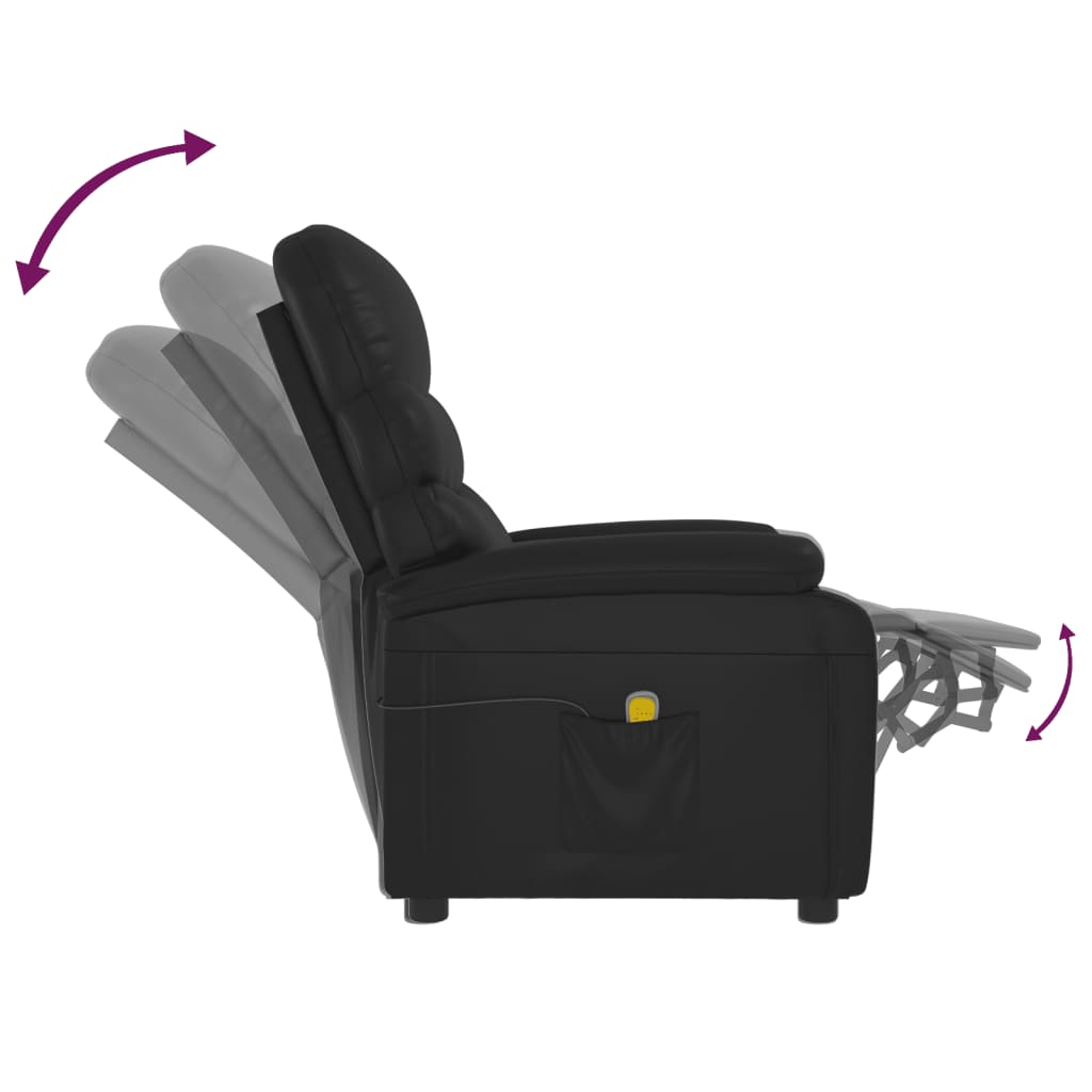 Fauteuil de massage Noir Similicuir - XIOS