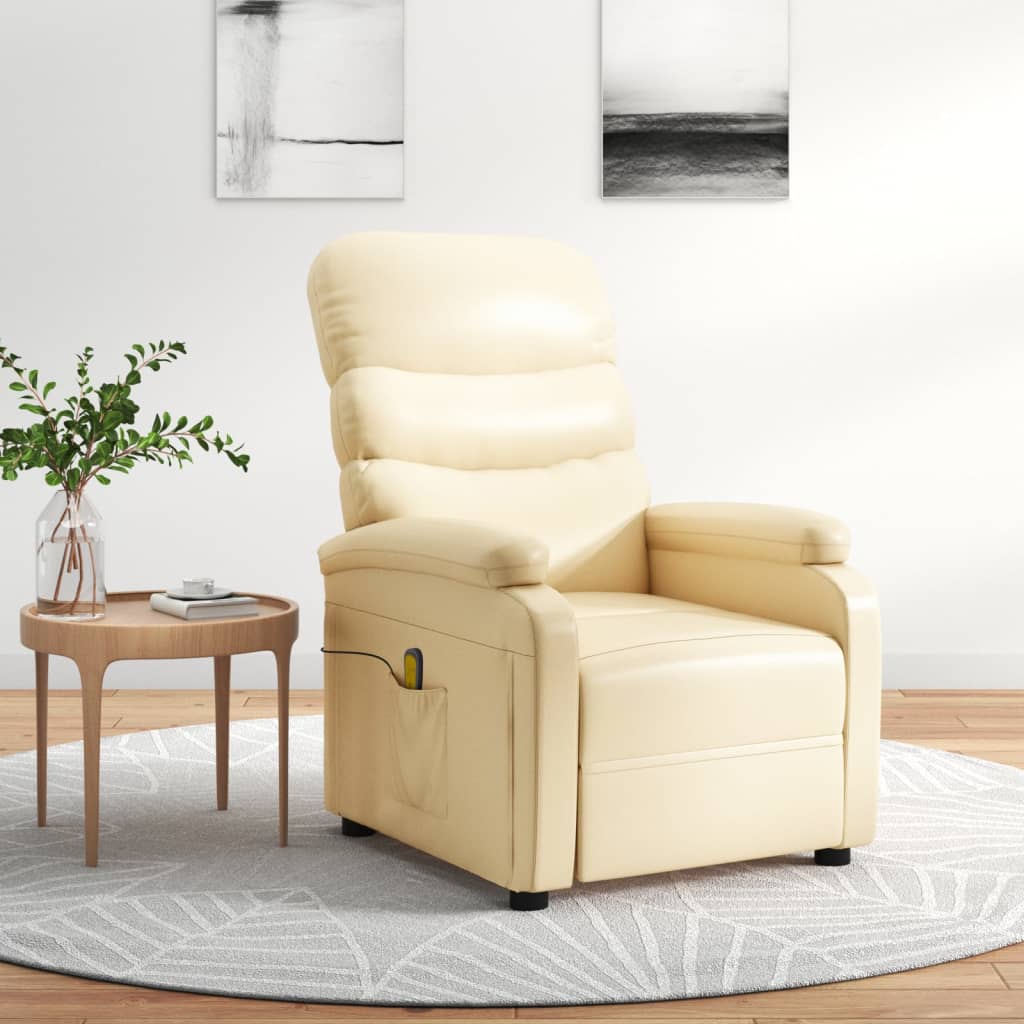 Fauteuil de massage Crème Similicuir - XIOS