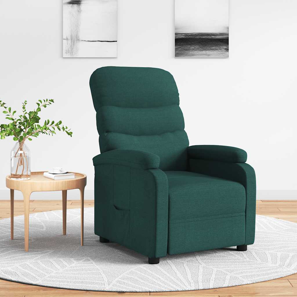 Fauteuil inclinable Vert foncé Tissu - XIOS