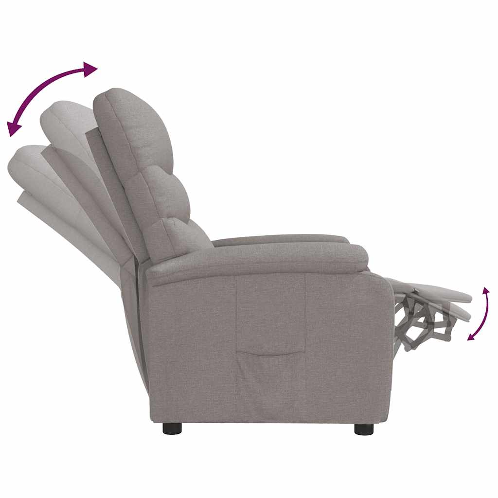 Fauteuil inclinable Taupe Tissu - XIOS