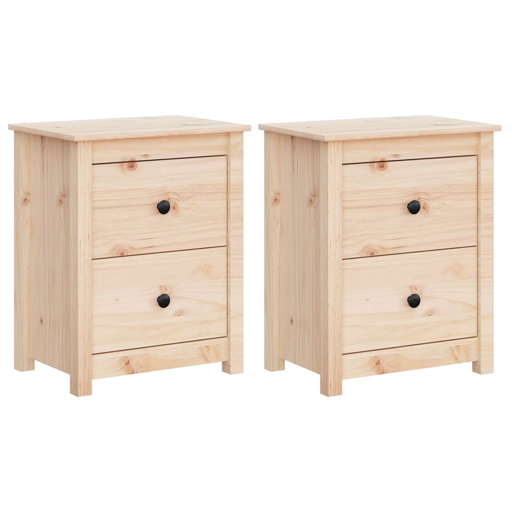 Tables de chevet 2 pcs 50x35x61,5 cm Bois de pin massif - XIOS