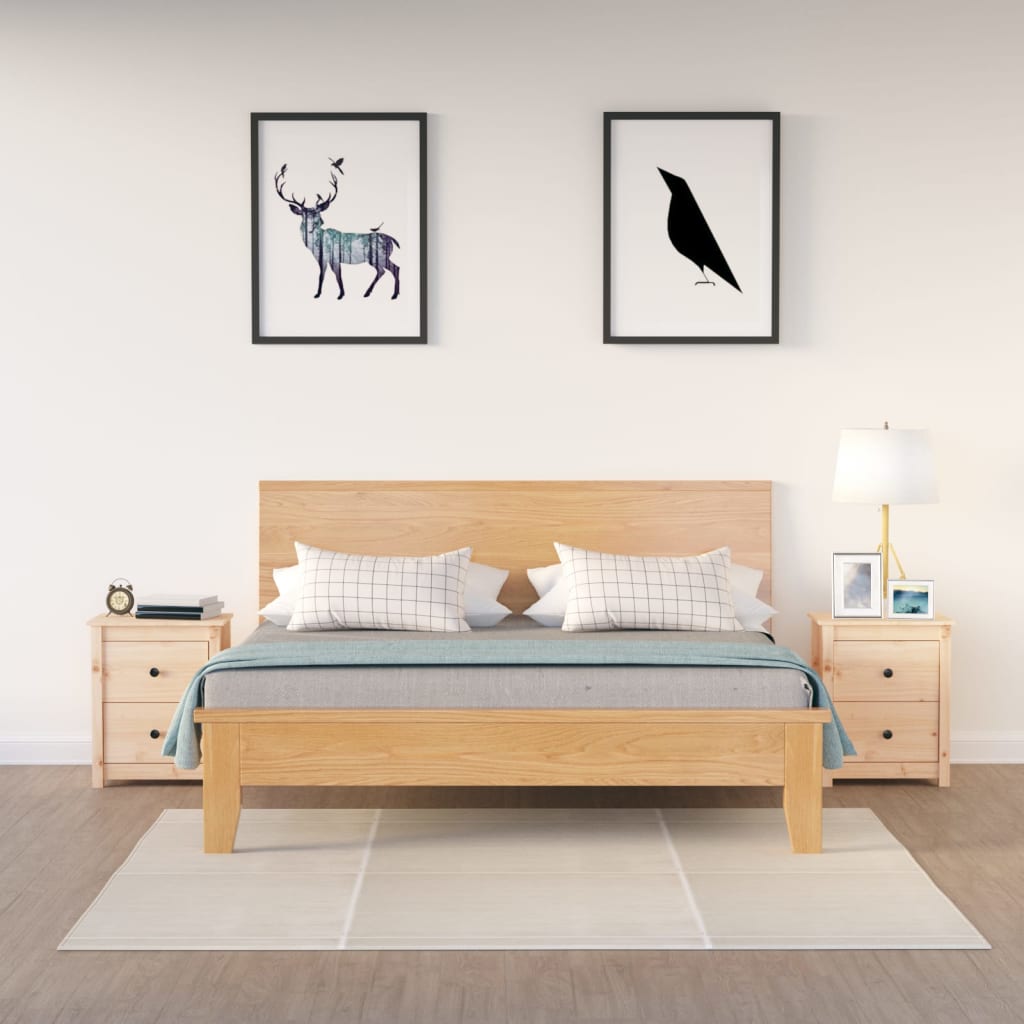Tables de chevet 2 pcs 50x35x61,5 cm Bois de pin massif - XIOS