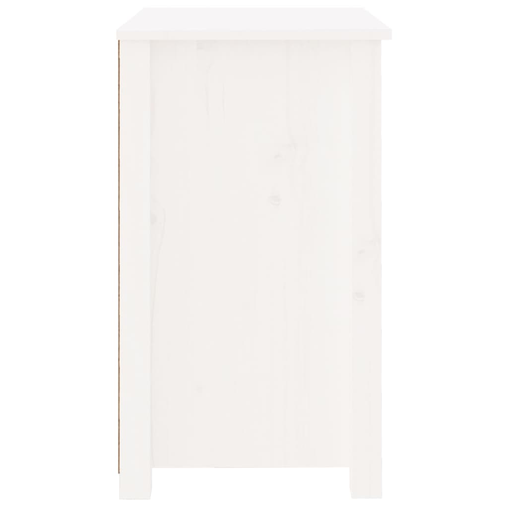 Table de chevet Blanc 50x35x61,5 cm Bois de pin massif - XIOS