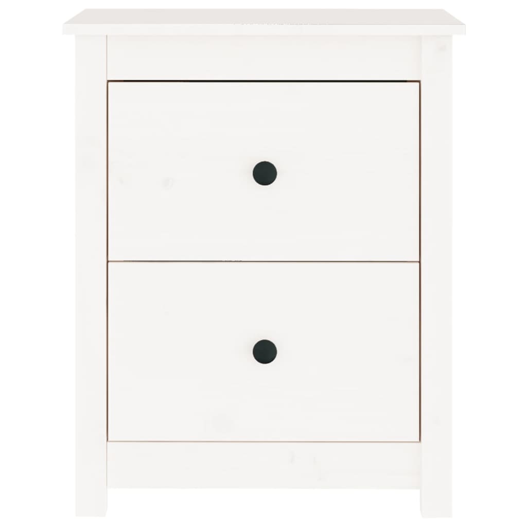 Tables de chevet 2 pcs Blanc 50x35x61,5 cm Bois de pin massif - XIOS