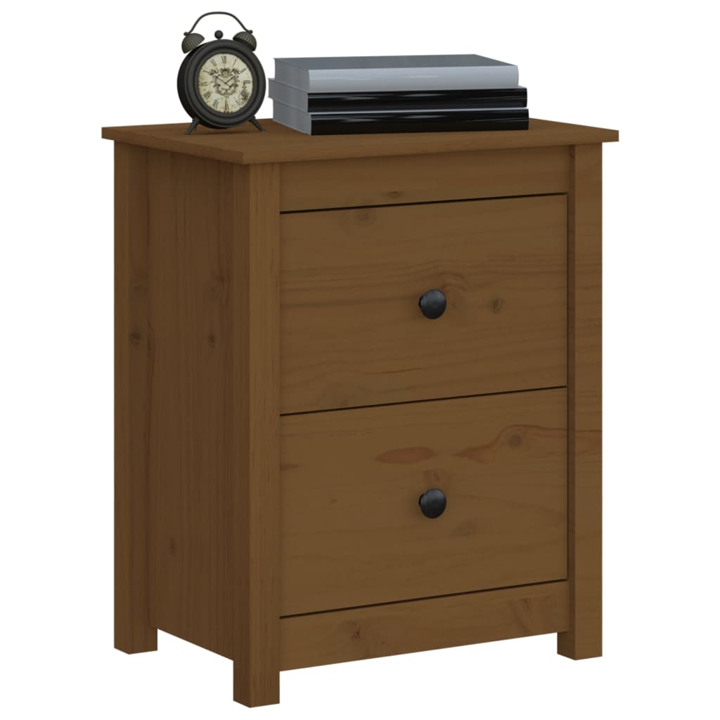 Table de chevet Marron miel 50x35x61,5 cm Bois de pin massif - XIOS