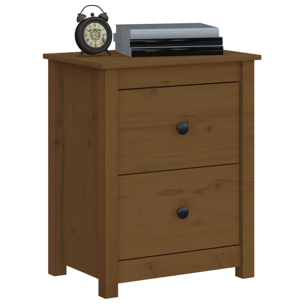Tables de chevet 2pcs Marron miel 50x35x61,5 cm Bois pin massif - XIOS