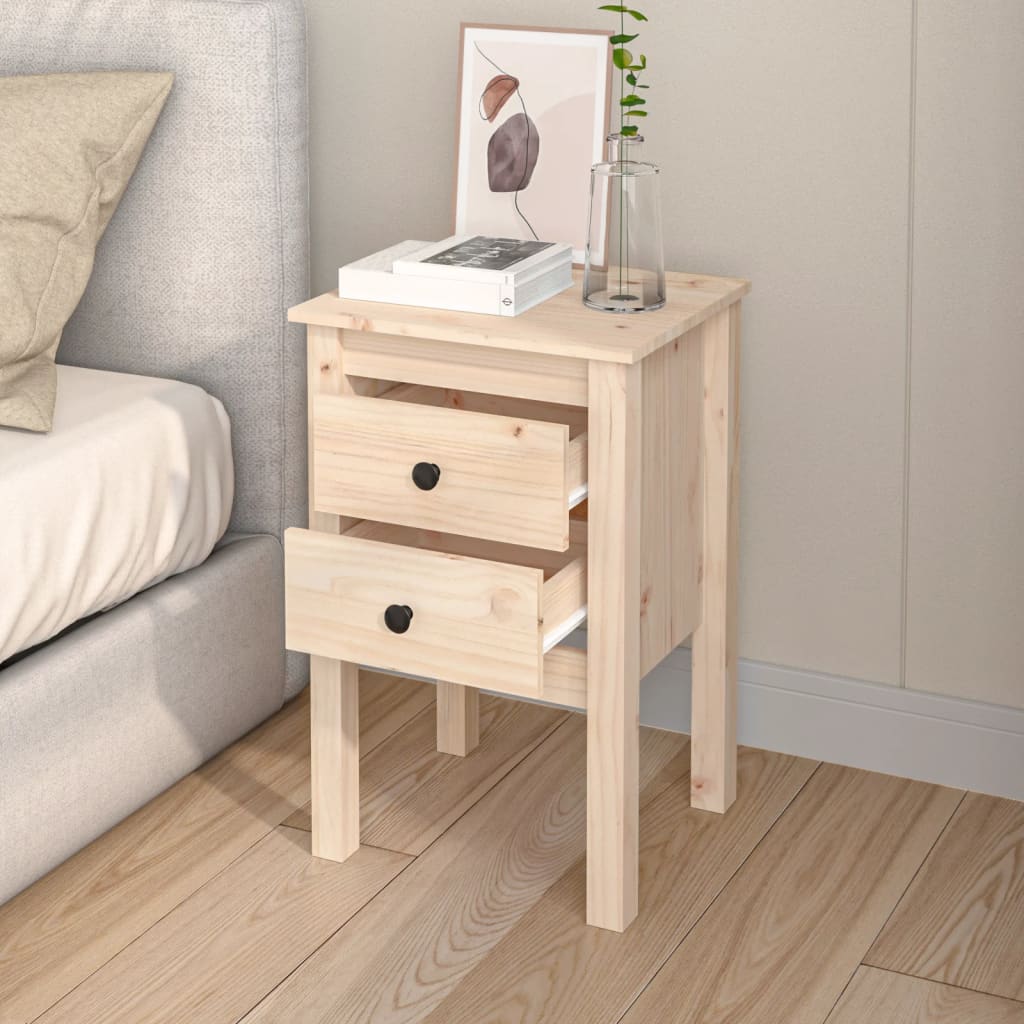 Tables de chevet 2 pcs 40x35x61,5 cm Bois de pin massif - XIOS