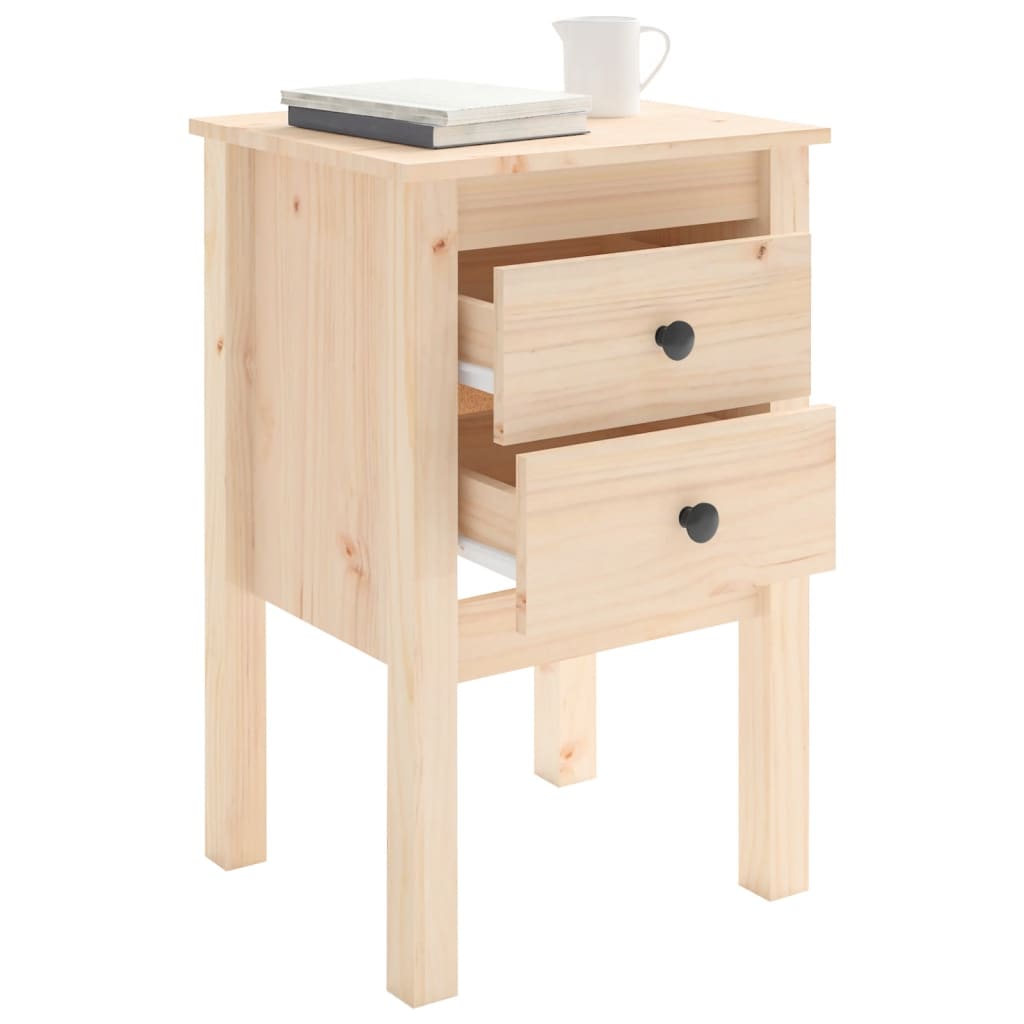 Tables de chevet 2 pcs 40x35x61,5 cm Bois de pin massif - XIOS