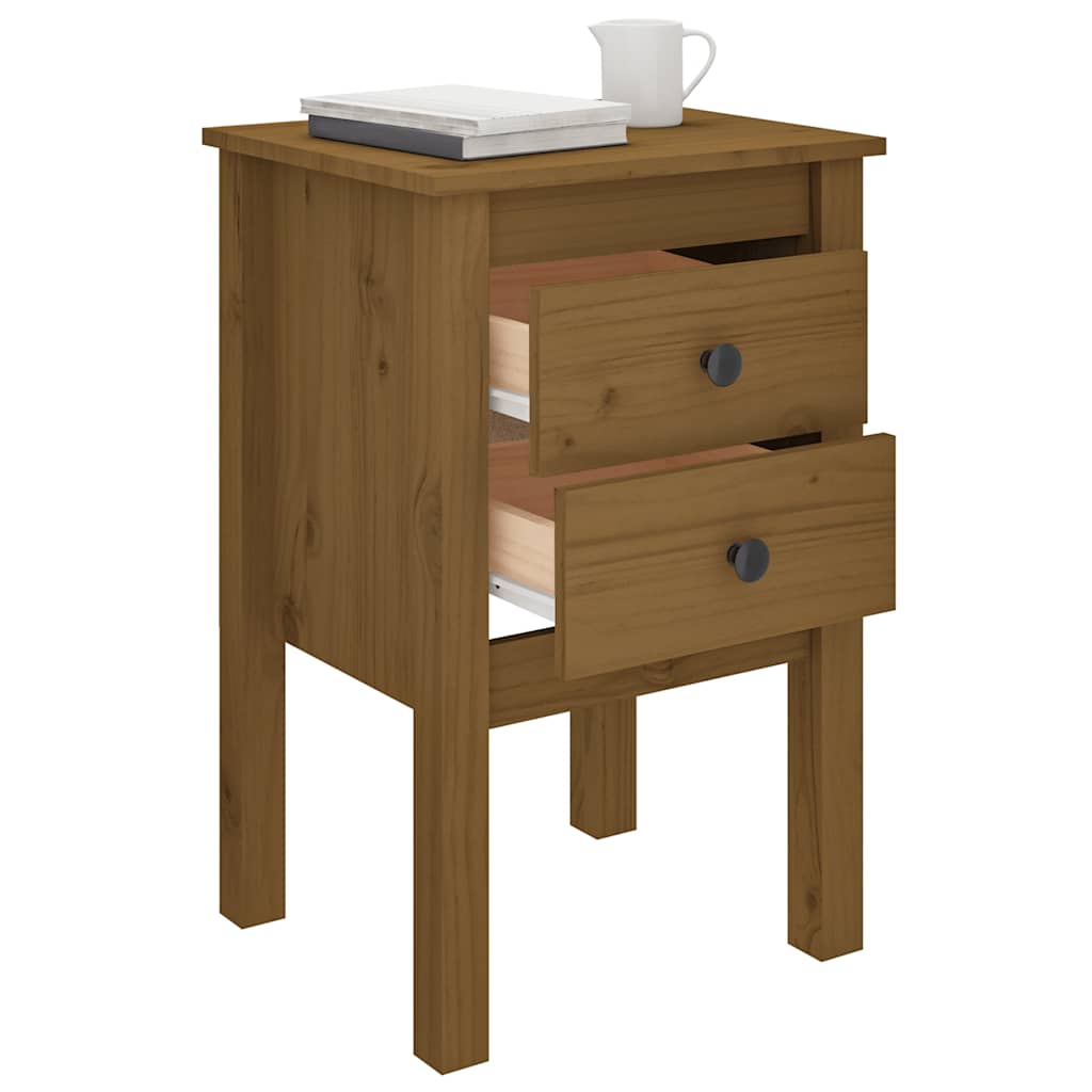Tables de chevet 2 pcs Marron miel 40x35x61,5 cm Pin solide - XIOS
