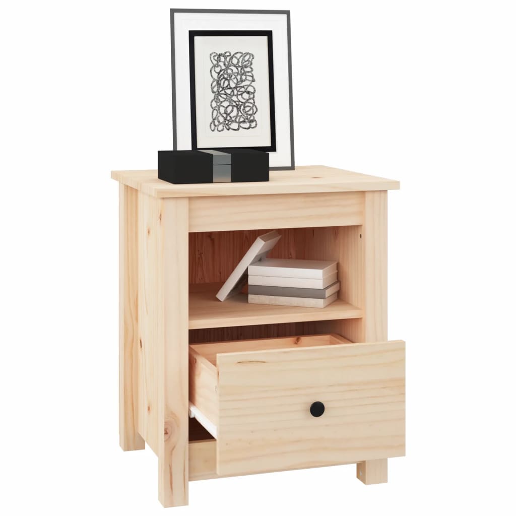 Table de chevet 40x35x49 cm Bois de pin massif - XIOS