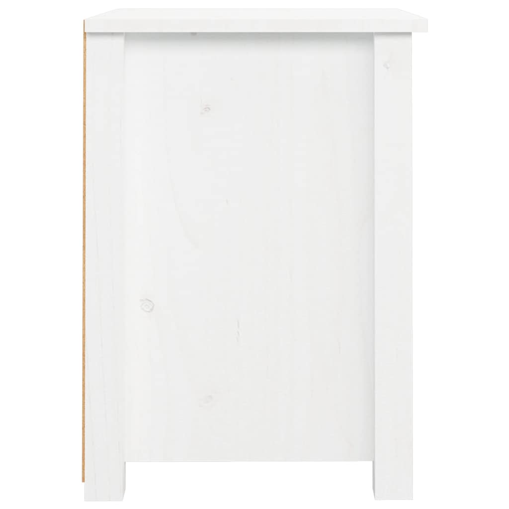 Table de chevet Blanc 40x35x49 cm Bois de pin massif - XIOS