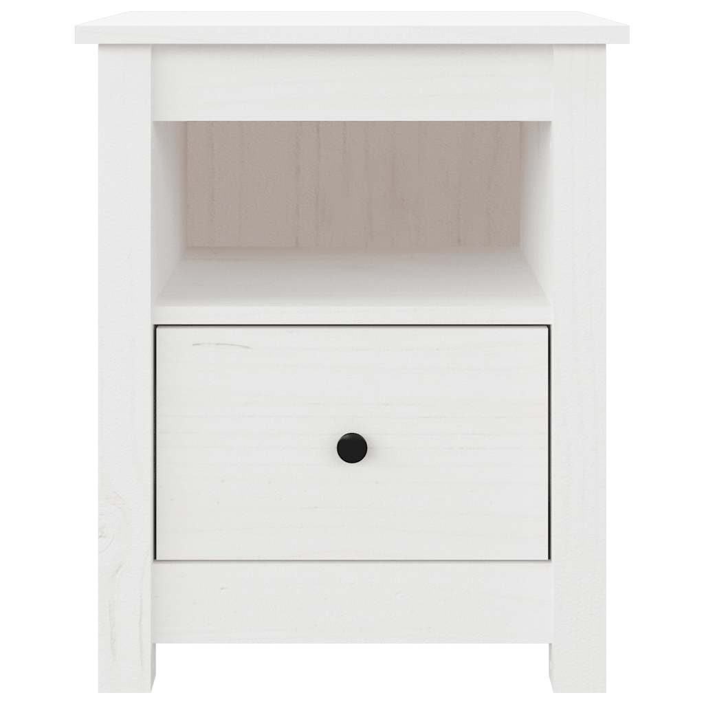 Tables de chevet 2 pcs Blanc 40x35x49 cm Bois de pin massif - XIOS