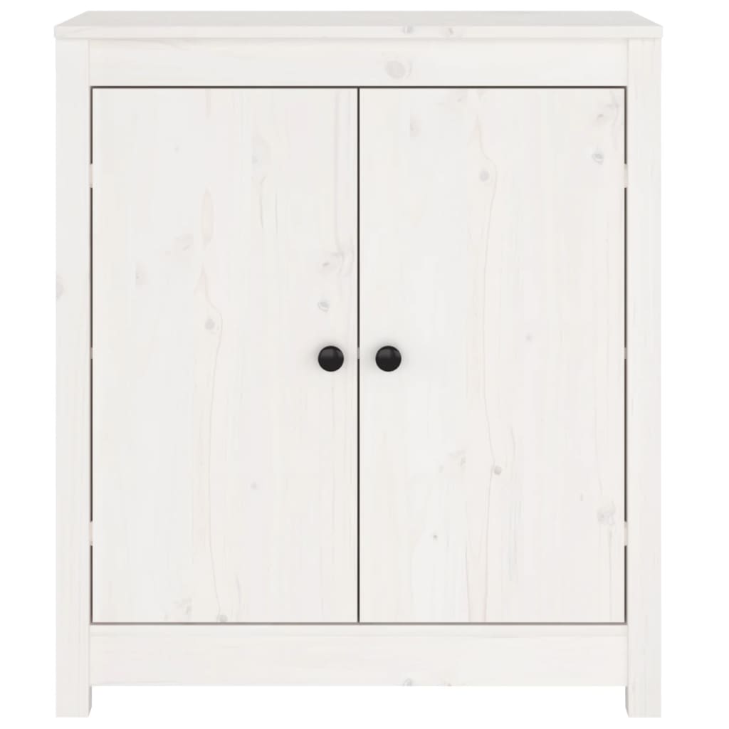 Buffet blanc 70x35x80 cm bois massif de pin - XIOS