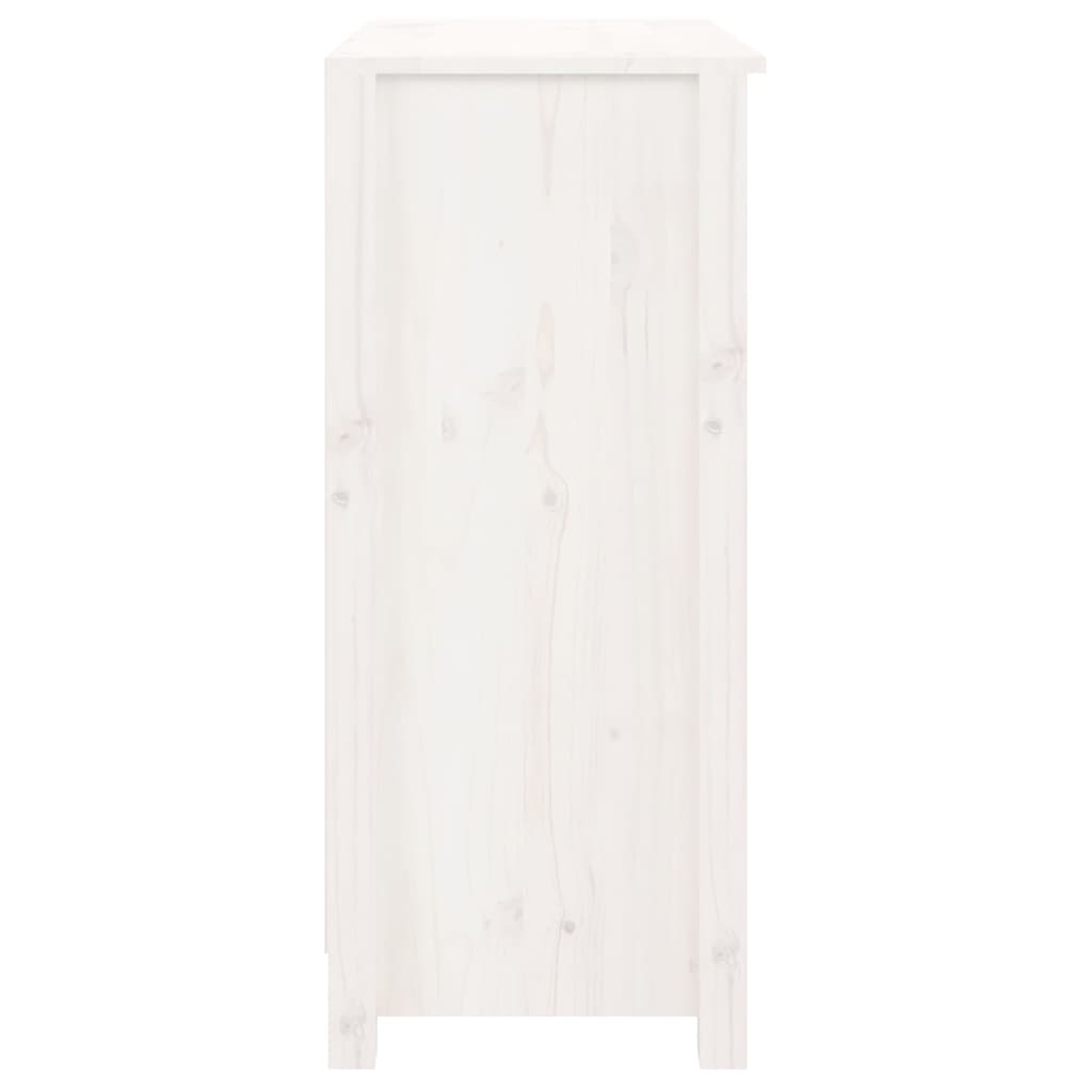 Buffet blanc 70x35x80 cm bois massif de pin - XIOS