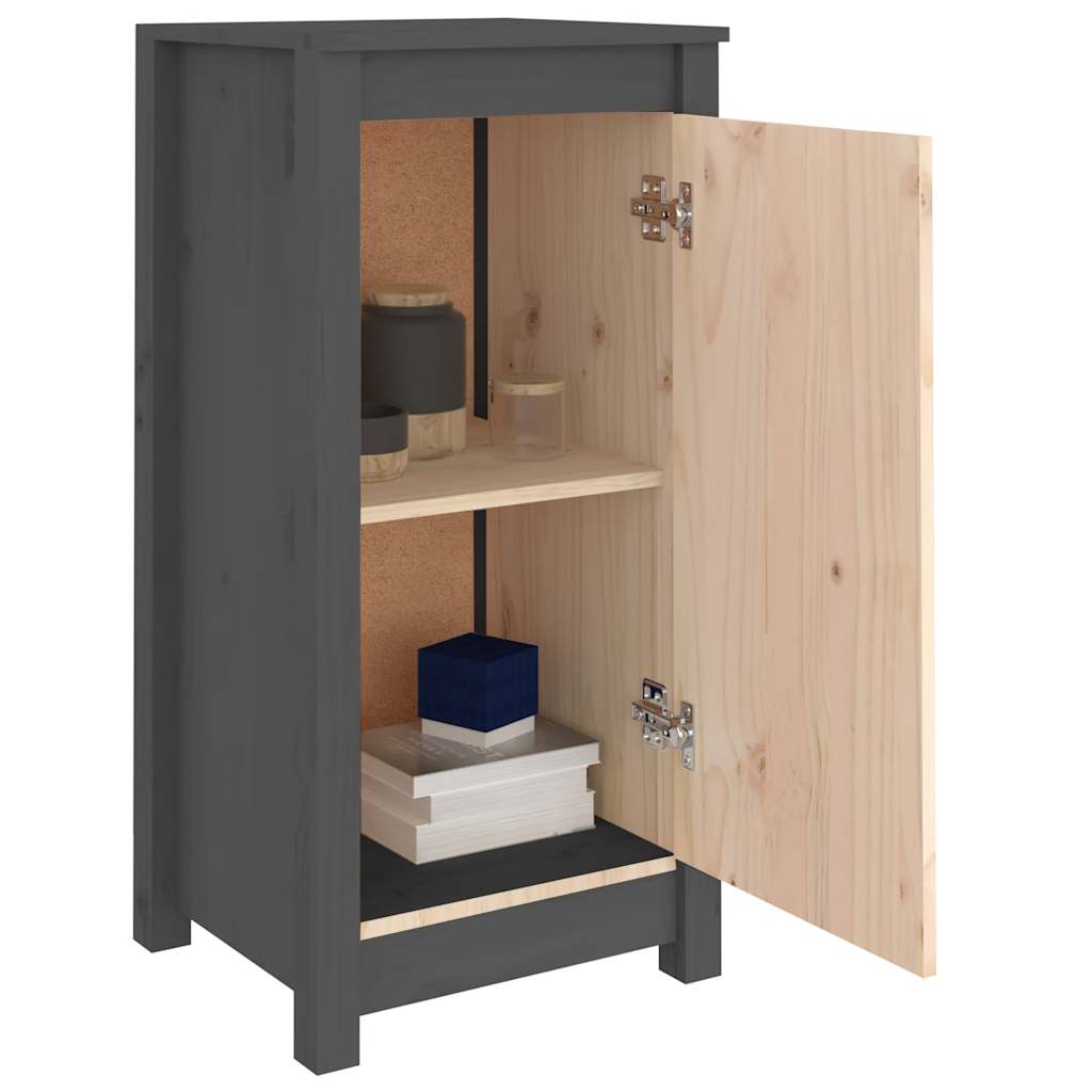 Buffets 2 pcs gris 39x35x80 cm bois massif de pin - XIOS