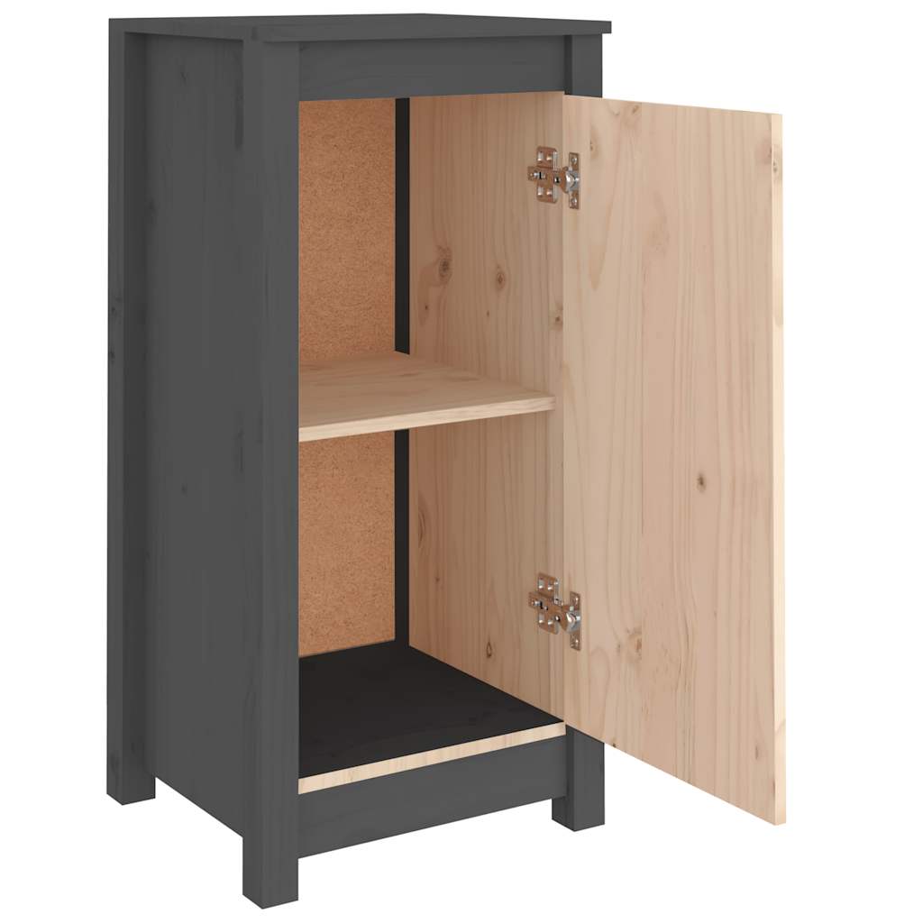 Buffets 2 pcs gris 39x35x80 cm bois massif de pin - XIOS