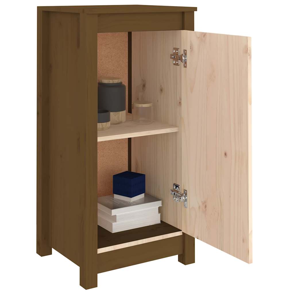 Buffets 2 pcs Marron miel 39x35x80 cm Bois massif de pin - XIOS