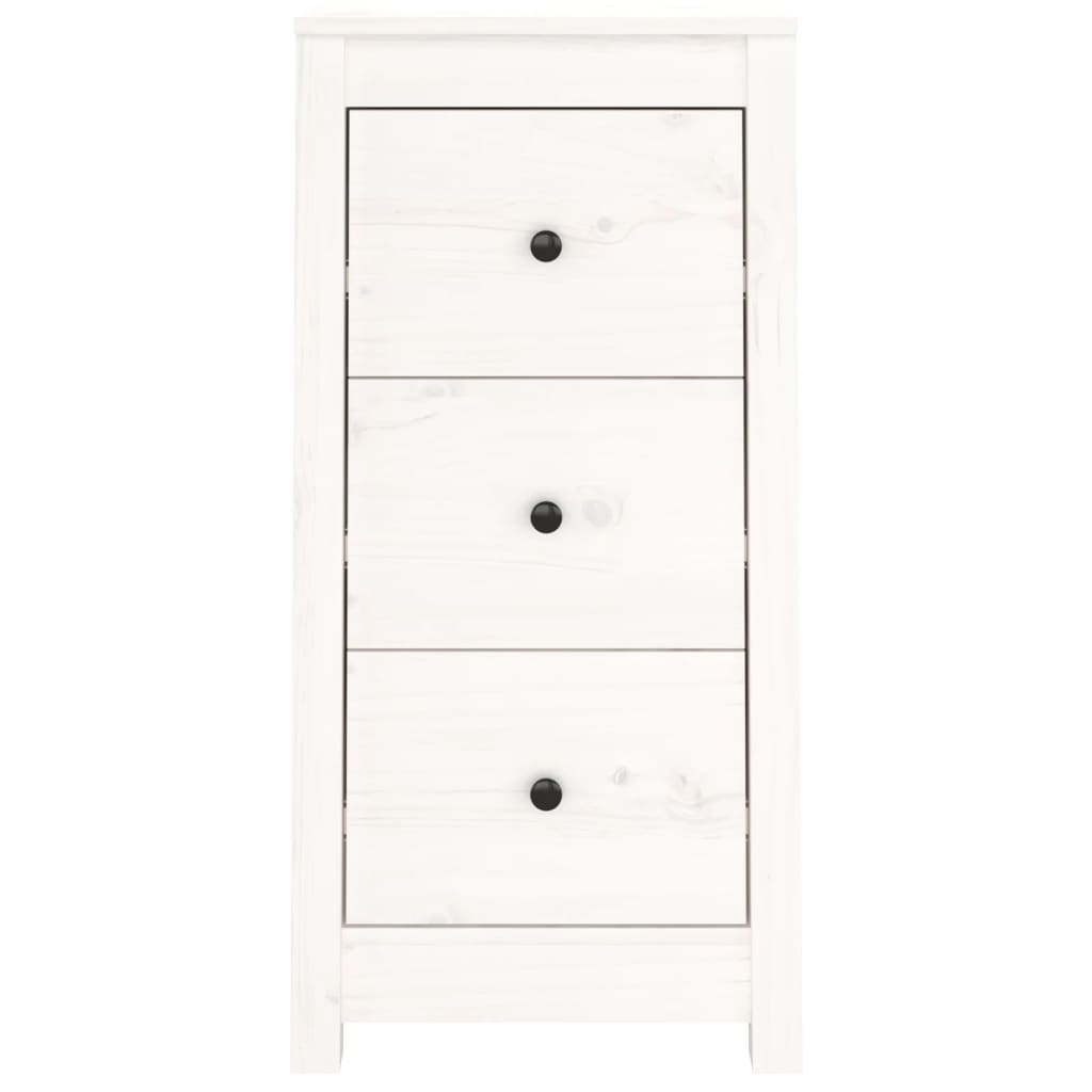 Buffet blanc 40x35x80 cm bois massif de pin - XIOS