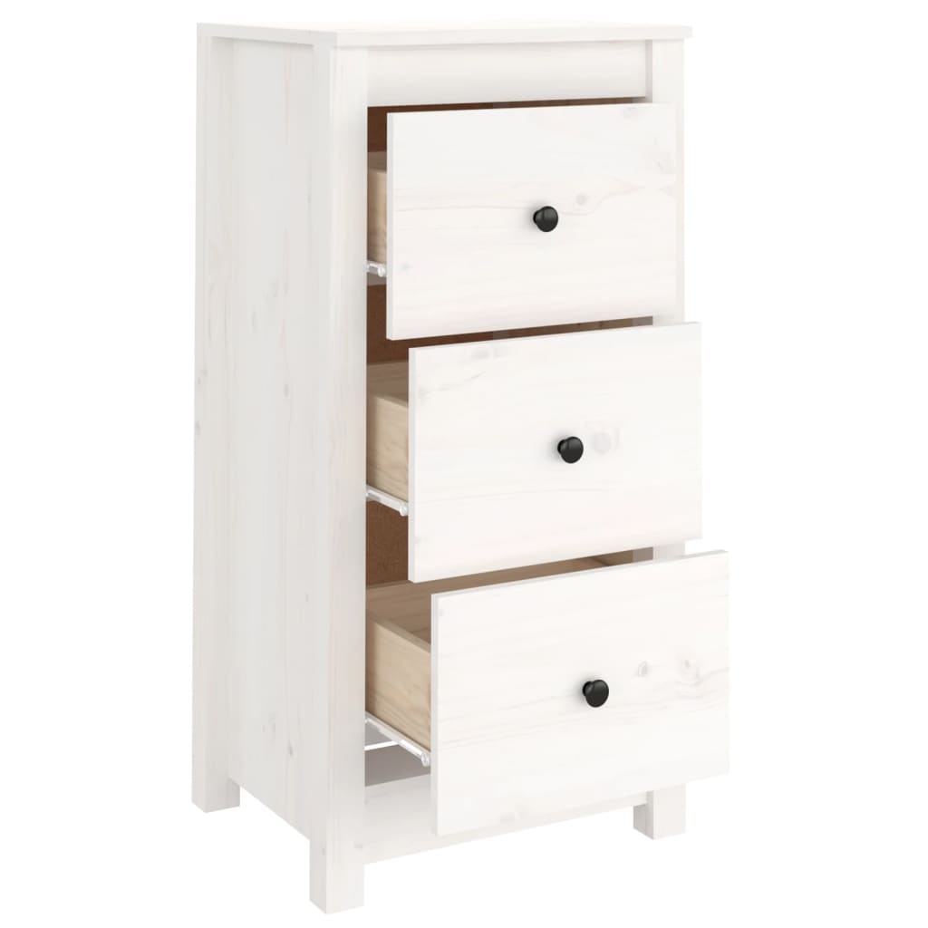 Buffets 2 pcs blanc 40x35x80 cm bois massif de pin - XIOS