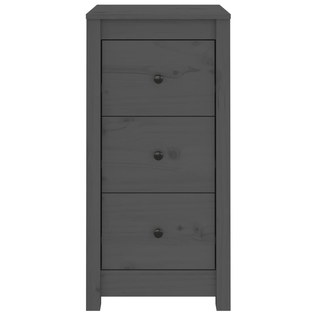 Buffets 2 pcs Gris 40x35x80 cm Bois massif de pin - XIOS