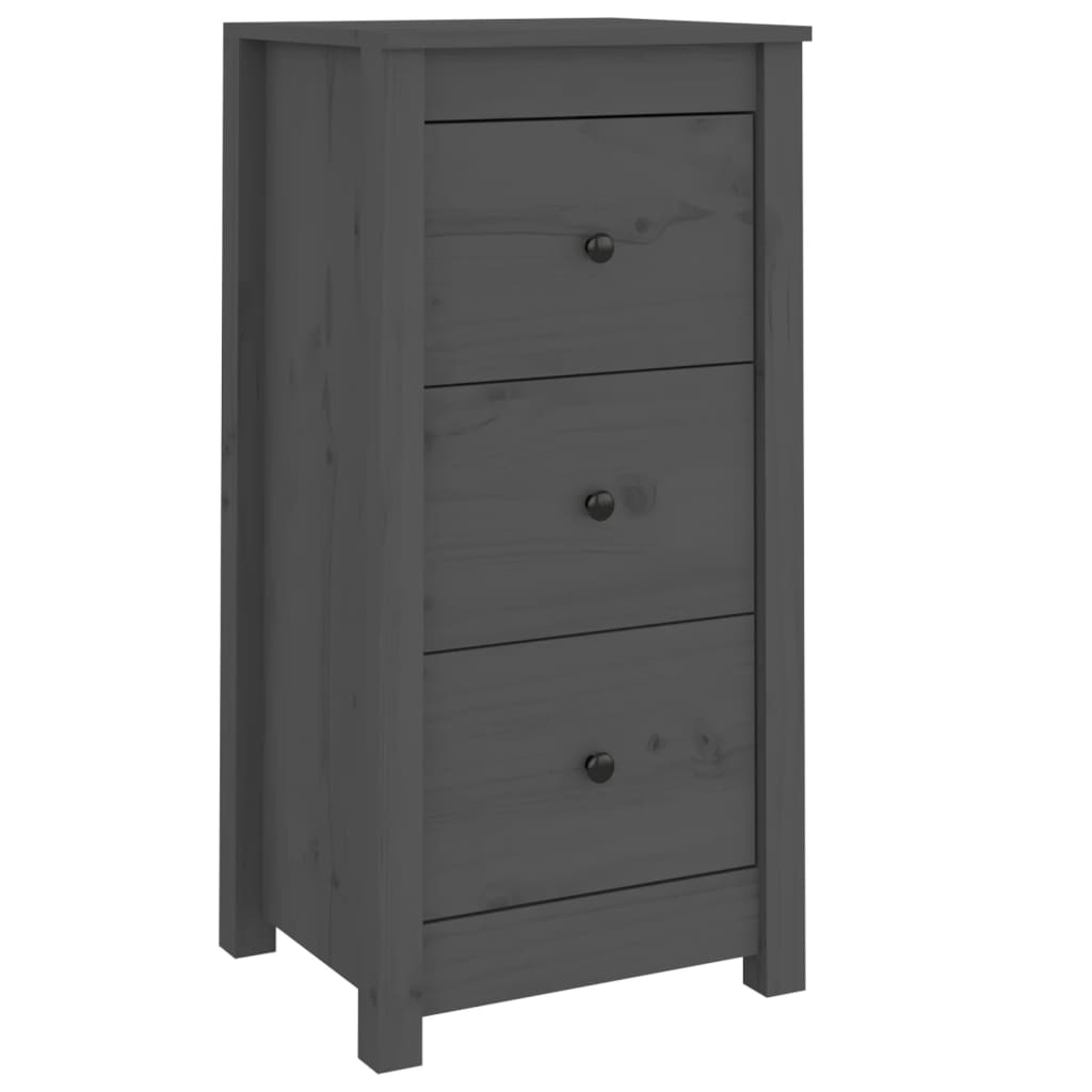 Buffets 2 pcs Gris 40x35x80 cm Bois massif de pin - XIOS