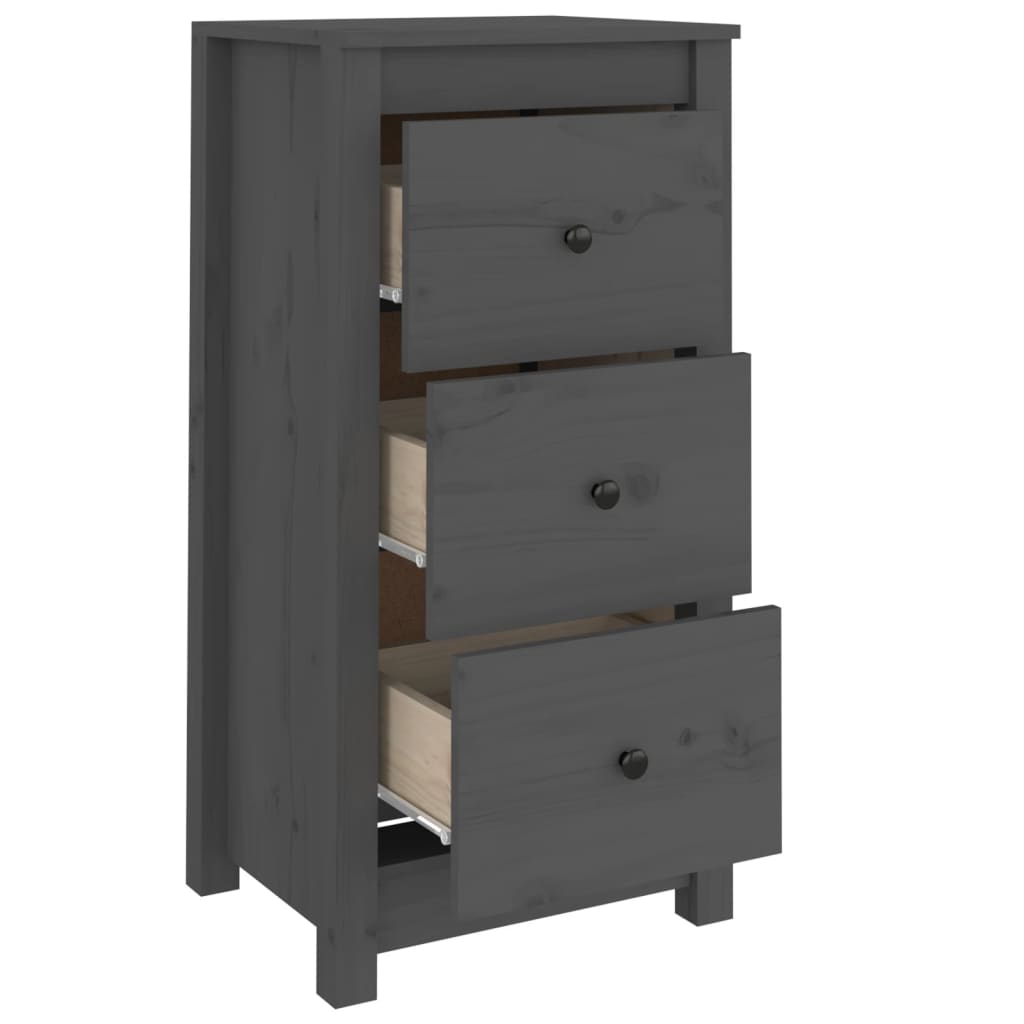 Buffets 2 pcs Gris 40x35x80 cm Bois massif de pin - XIOS