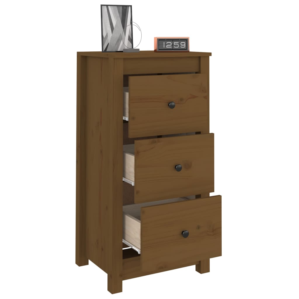 Buffets 2 pcs marron miel 40x35x80 cm bois massif de pin - XIOS