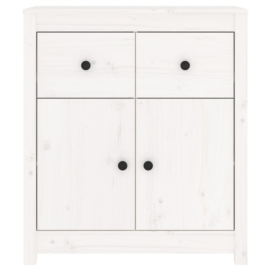 Buffet blanc 70x35x80 cm bois massif de pin - XIOS