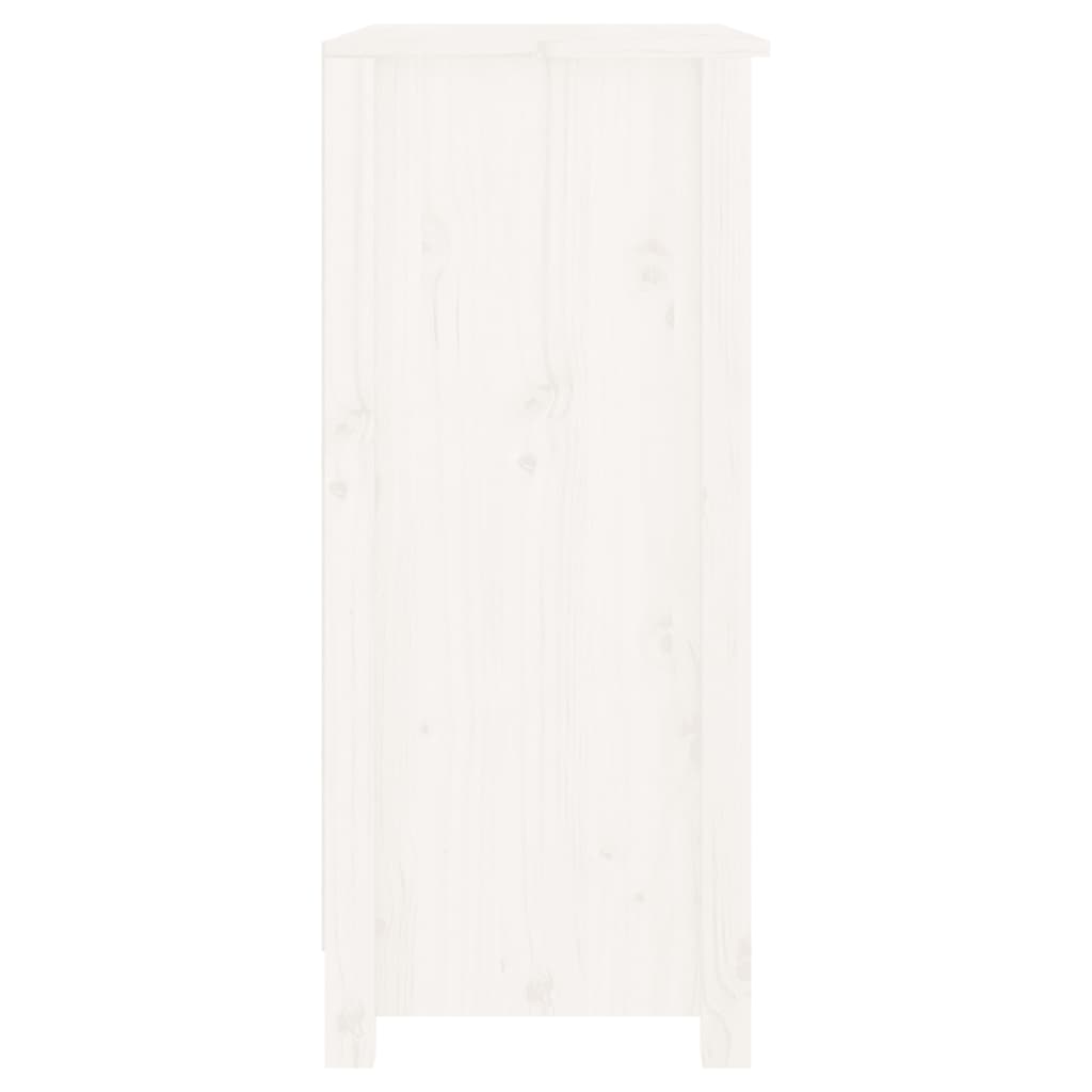 Buffet blanc 70x35x80 cm bois massif de pin - XIOS