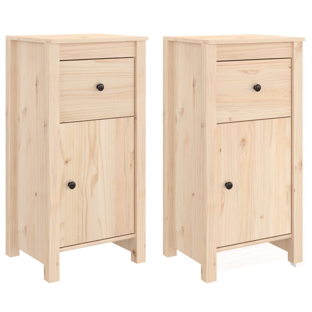 Buffets 2 pcs 40x35x80 cm bois massif de pin - XIOS