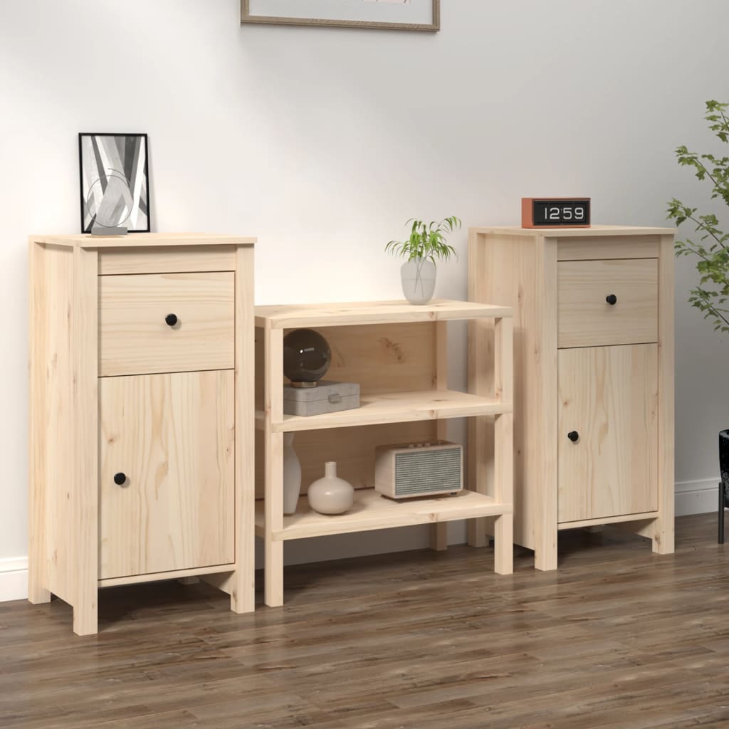 Buffets 2 pcs 40x35x80 cm bois massif de pin - XIOS