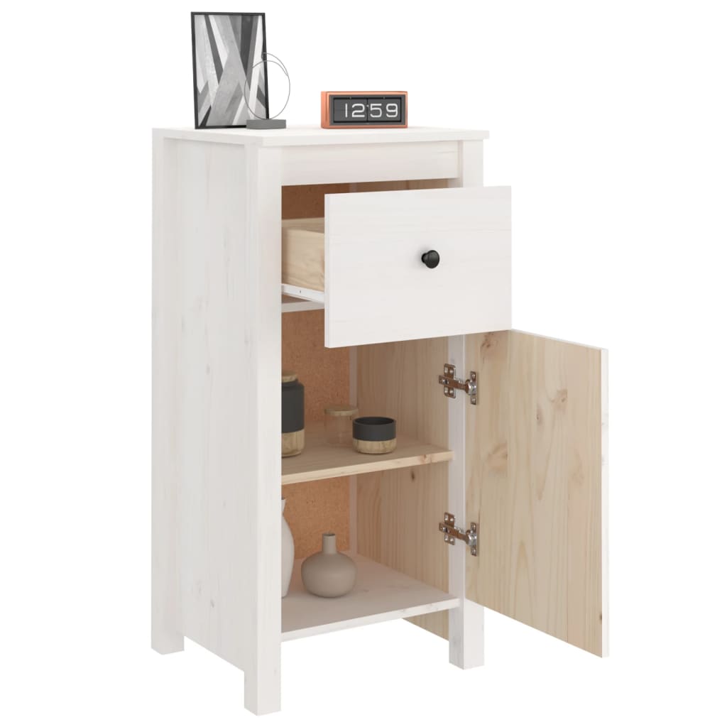 Buffets 2 pcs blanc 40x35x80 cm bois massif de pin - XIOS