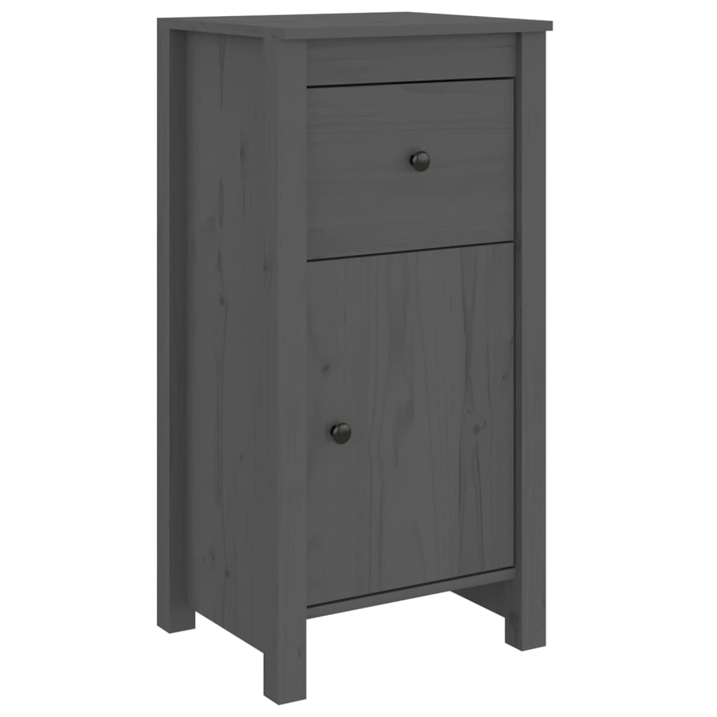Buffets 2 pcs gris 40x35x80 cm bois massif de pin - XIOS