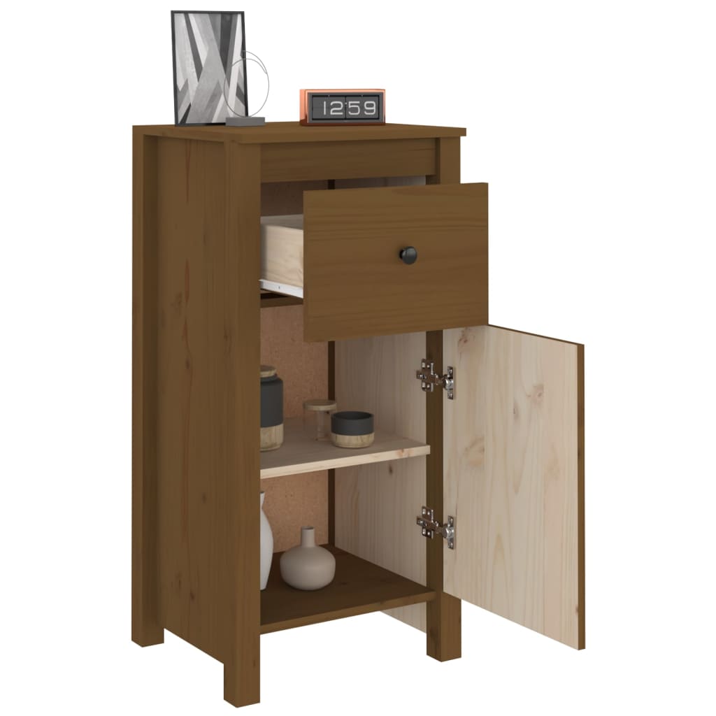 Buffets 2 pcs Marron miel 40x35x80 cm Bois massif de pin - XIOS