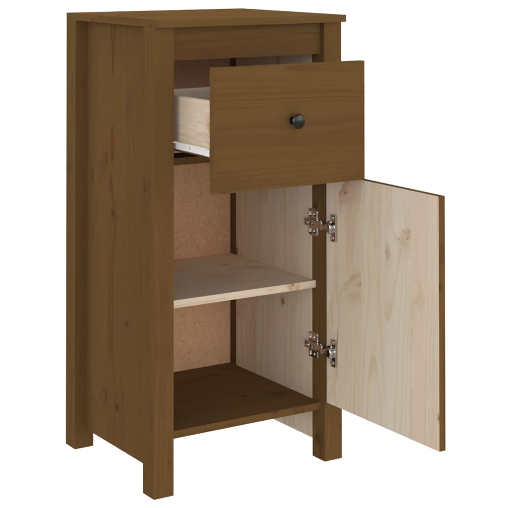Buffets 2 pcs Marron miel 40x35x80 cm Bois massif de pin - XIOS