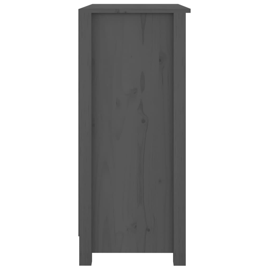 Buffet Gris 70x35x80 cm Bois massif de pin - XIOS