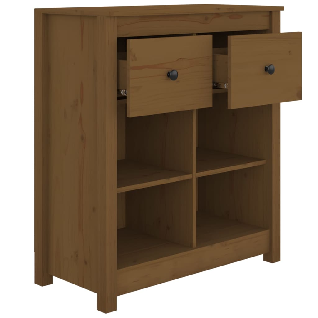 Buffet Marron miel 70x35x80 cm Bois massif de pin - XIOS