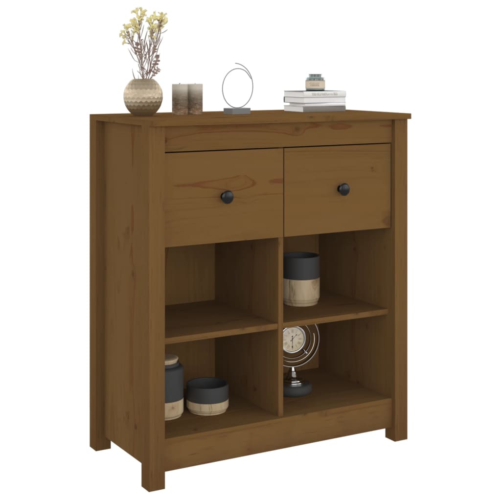 Buffet Marron miel 70x35x80 cm Bois massif de pin - XIOS