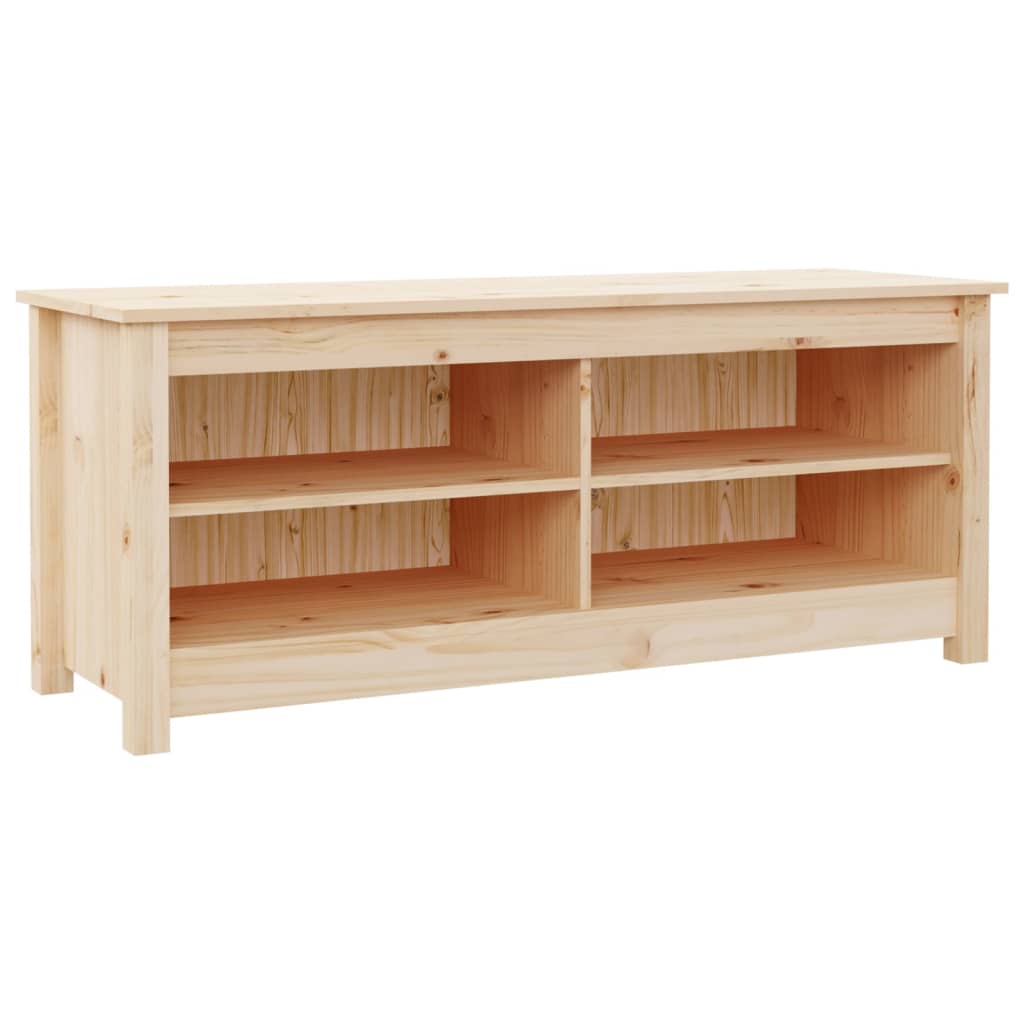 Banc à chaussures 110x38x45,5 cm Bois de pin massif - XIOS