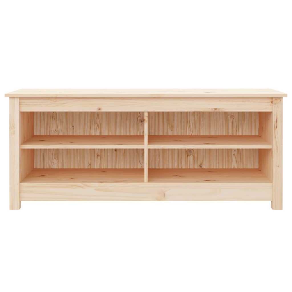 Banc à chaussures 110x38x45,5 cm Bois de pin massif - XIOS