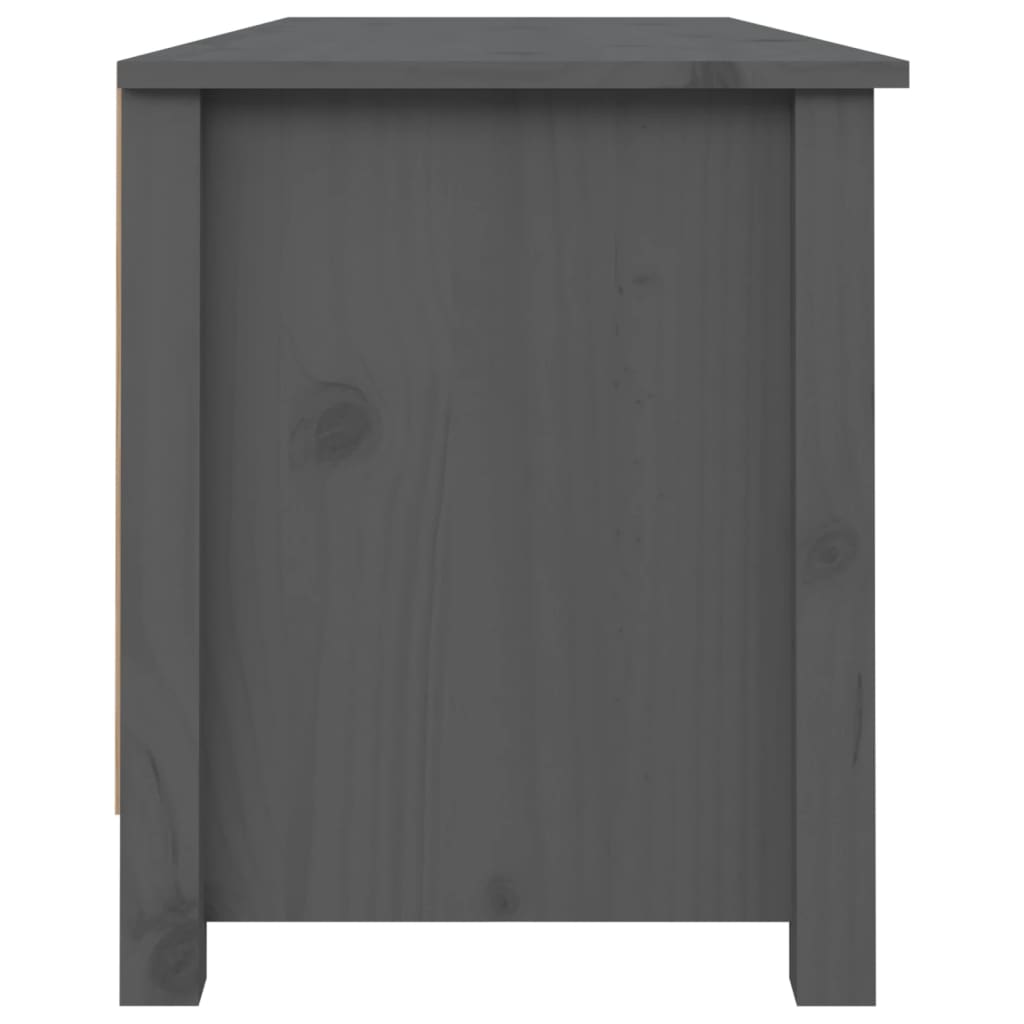 Banc à chaussures Gris 110x38x45,5 cm Bois de pin massif - XIOS