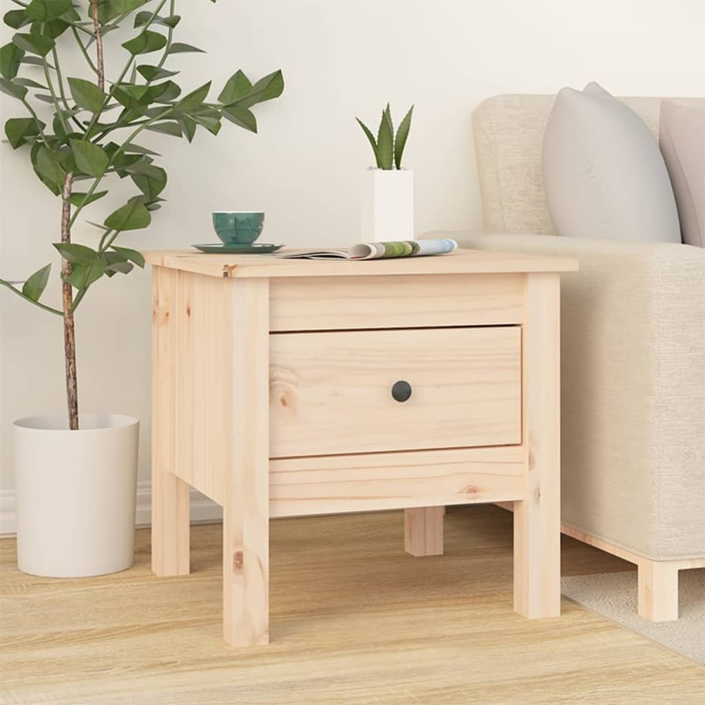 Tables d'appoint 2 pcs 40x40x39 cm Bois massif de pin - XIOS