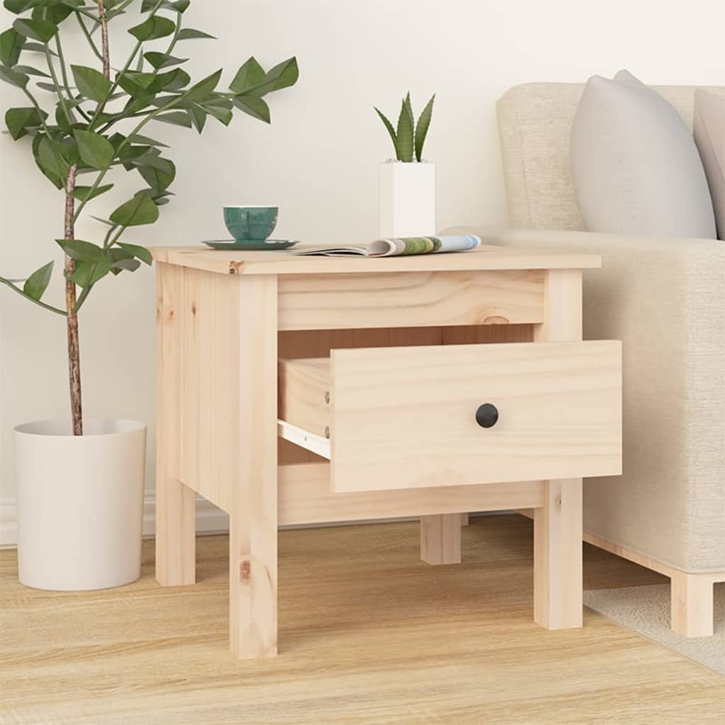Tables d'appoint 2 pcs 40x40x39 cm Bois massif de pin - XIOS