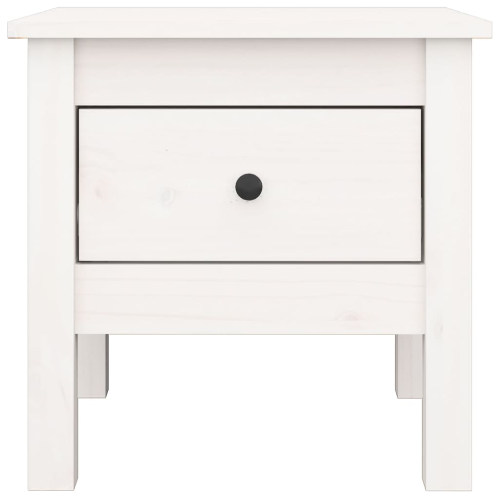 Table d'appoint Blanc 40x40x39 cm Bois massif de pin - XIOS
