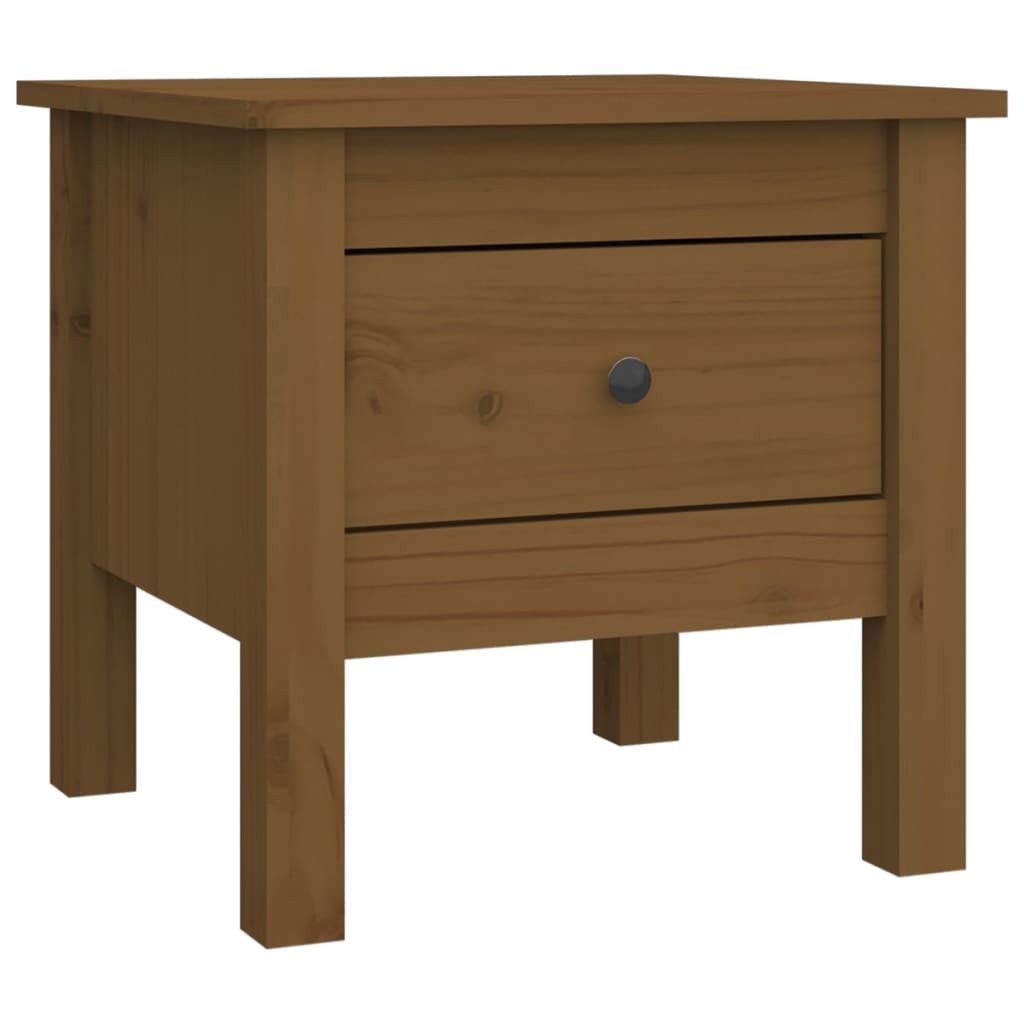 Tables d'appoint 2pcs Marron miel 40x40x39cm Bois massif de pin - XIOS