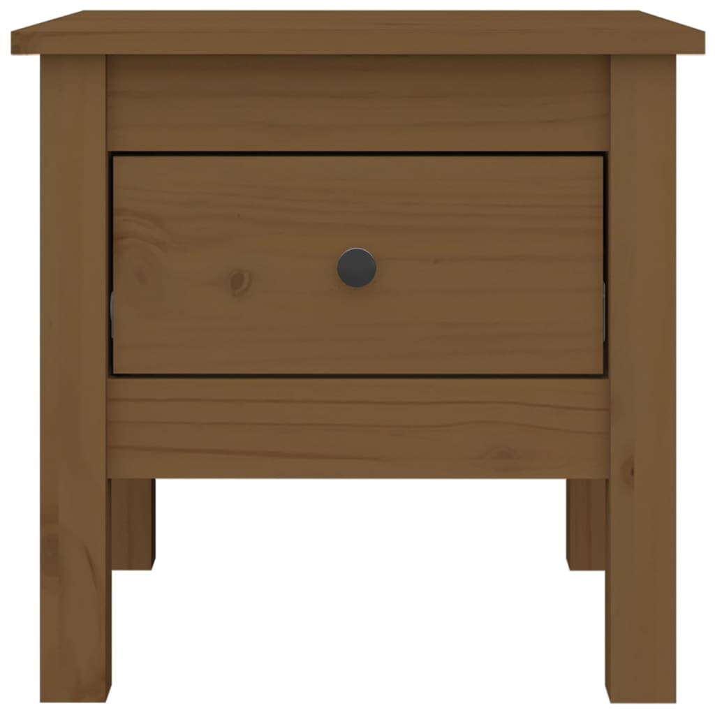 Tables d'appoint 2pcs Marron miel 40x40x39cm Bois massif de pin - XIOS