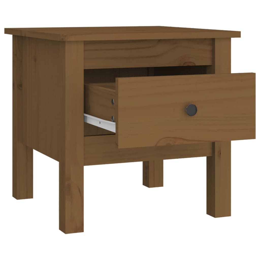 Tables d'appoint 2pcs Marron miel 40x40x39cm Bois massif de pin - XIOS